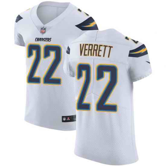 Nike Chargers #22 Jason Verrett White Mens Stitched NFL Vapor Untouchable Elite Jersey